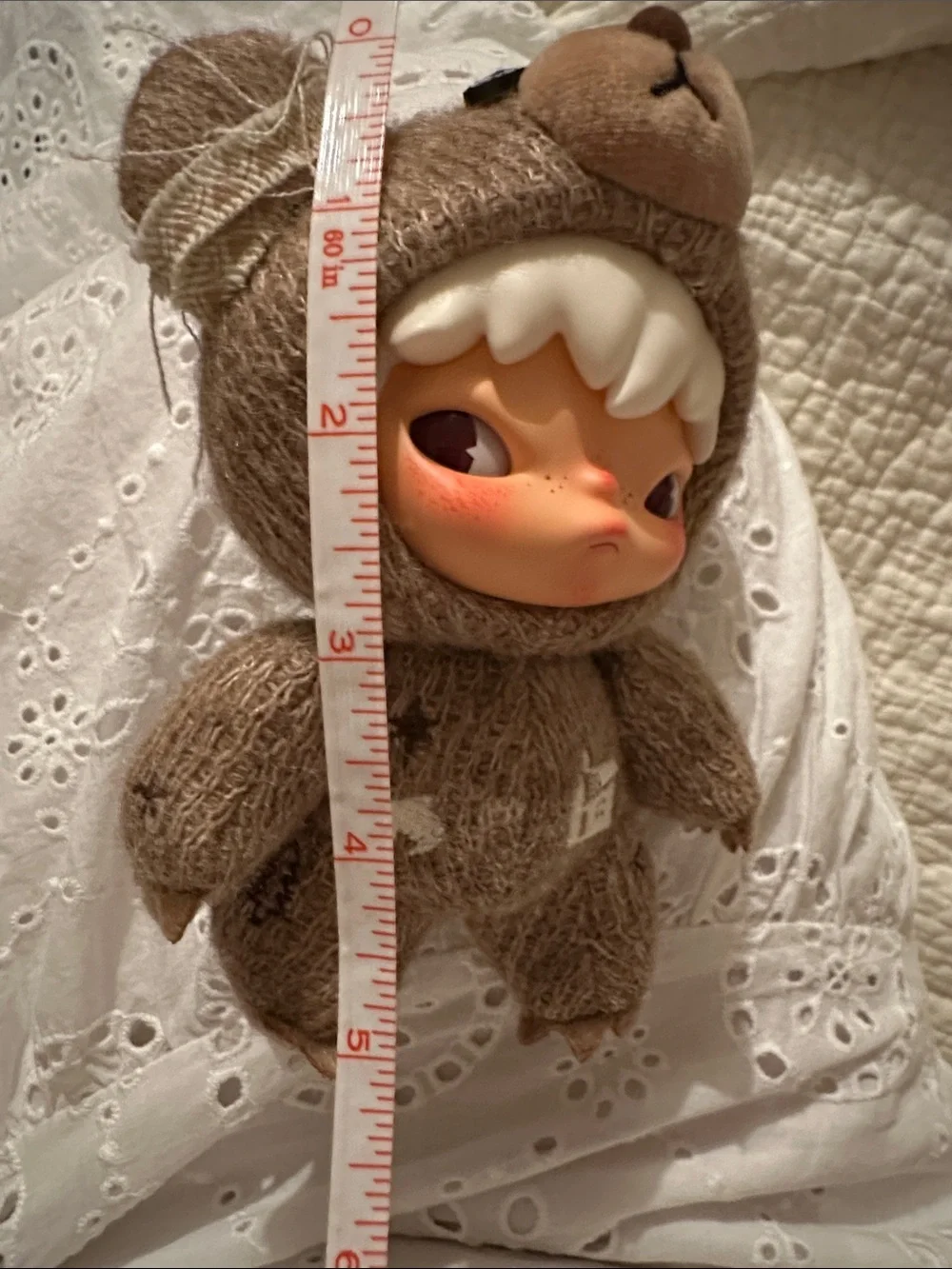 Plush Bear Pendant - Neutral Tones, Hirono Road Journal, POP MART, Woven Woods